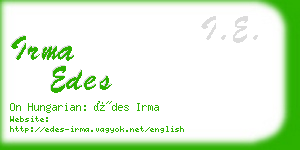 irma edes business card